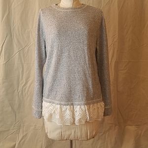 XS Knox Rose grey and lace sweater